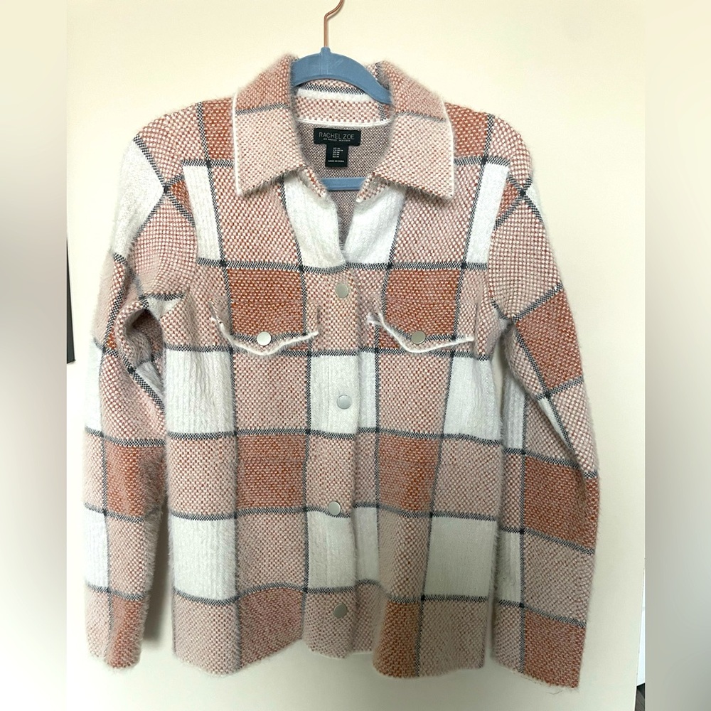 Rachel Zoe plaid “shacket”